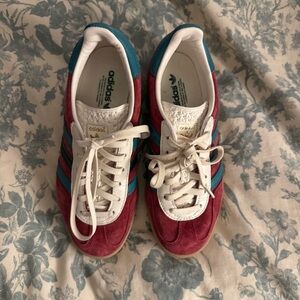 adidas Burgundy with Teal accents Sneakers